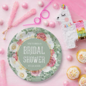 フローラモダンボーブライダルシャワー装飾品 ペーパープレート (パーティー)