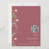 フローラモダンボー |ワイルドフラワー結婚ズ 招待状 (裏面)