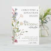 フローラモダンボー |ワイルドフラワー結婚ズ 招待状 (スタンド正面)