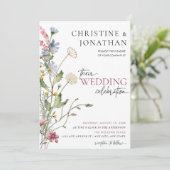 フローラモダンボー |ワイルドフラワー結婚ズ 招待状 (スタンド正面)