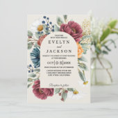 フローラモダンボ素朴ホ結婚ス 招待状 (スタンド正面)