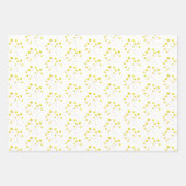 フローラモダンポインセチア水彩クリスマス ラッピングペーパーシート (正面3)