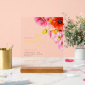 フローラモダンポピー署名カクテル アクリルサイン (ウェディング)