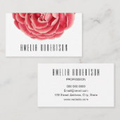 フローラモダンミニマルはっきりしたバラ名刺 名刺 (正面/裏面)