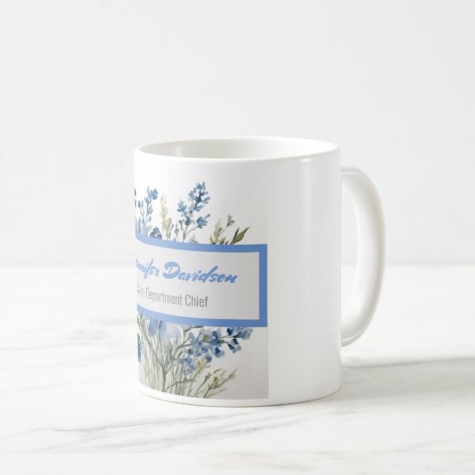 フローラモダンミニマルエレガントプロフェッショナル コーヒーマグカップ (正面右)