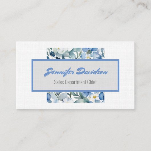 フローラモダンミニマルエレガントプロフェッショナル 名刺 (正面)