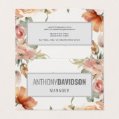 フローラモダンミニマルエレガントプロフェッショナル 名刺 (外部フラット)