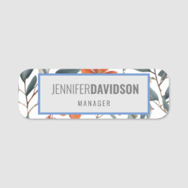 フローラモダンミニマルエレガントプロフェッショナル 名札