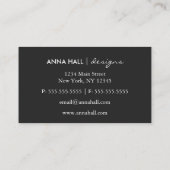 フローラモダンミントとグレーストライプの 名刺 (裏面)