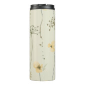 フローラモダンモノグラムライトイエローグリーン タンブラー (裏面)