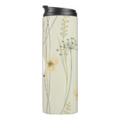 フローラモダンモノグラムライトイエローグリーン タンブラー (回転右)