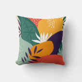 フローラモダンリウム植物模様 クッション (正面)