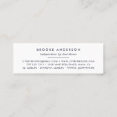 フローラモダンリップ製品販売代理店 スキニー名刺 (裏面)