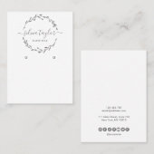 フローラモダンリースイヤリング表示名刺 名刺 (正面/裏面)