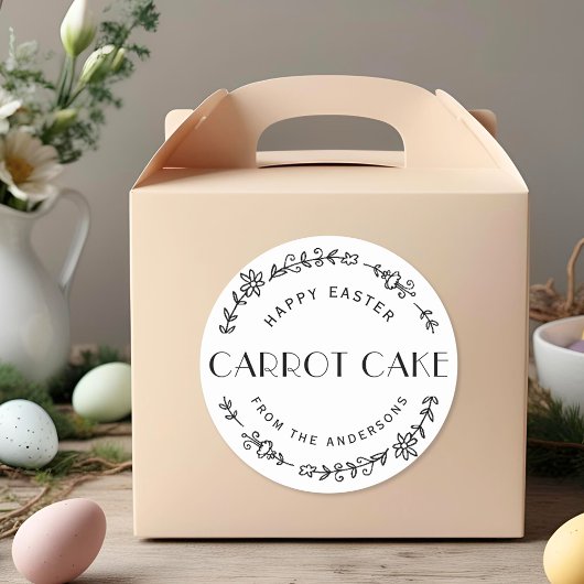 フローラモダンリースイースターホームメイドベーキングギフト ラウンドシール