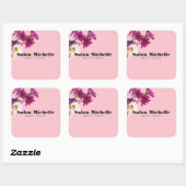 フローラモダンリーススクエアステッカー スクエアシール (シート)