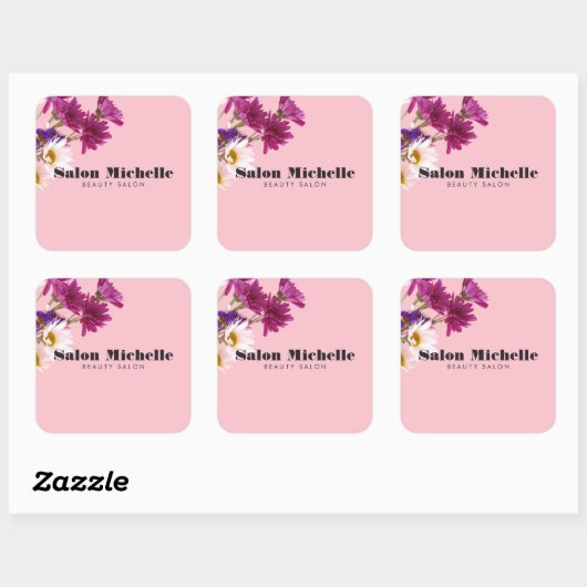 フローラモダンリーススクエアステッカー スクエアシール (シート)