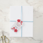 フローラモダンレッドさくらんぼブロッサム桜ありがとう ギフトタグ (より糸付き)