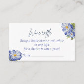 フローラモダンワインラッフルブライダルシャワーゲーム エンクロージャーカード (正面)