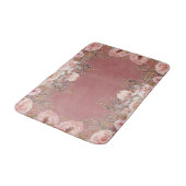 フローラモダンヴィンテージシナモンバラ水彩 バスマット (アングル)