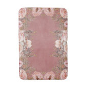 フローラモダンヴィンテージシナモンバラ水彩 バスマット (正面縦)