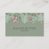 フローラモダン六角形 名刺 (正面)