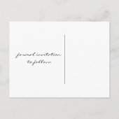 フローラモダン写真の保存日付 案内ポストカード (裏面)