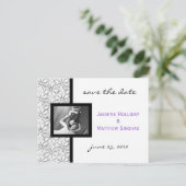 フローラモダン写真の保存日付 案内ポストカード (スタンド正面)