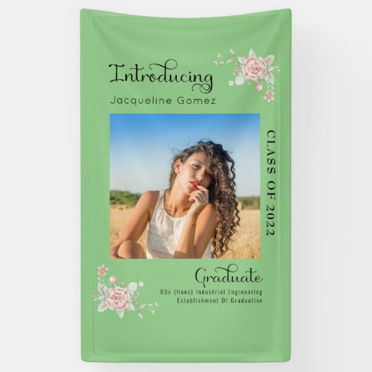 フローラモダン卒業2022写真パーティー 横断幕 (縦)