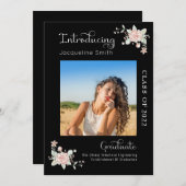 フローラモダン卒業2022写真招待状 招待状 (正面/裏面)