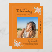 フローラモダン卒業2022写真招待状 招待状 (正面/裏面)