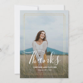 フローラモダン卒業Thank Youフォトカード 案内状