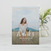 フローラモダン卒業Thank Youフォトカード 案内状 (スタンド正面)