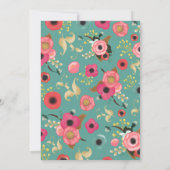 フローラモダン卒業Thank Youフォトカード 案内状 (裏面)