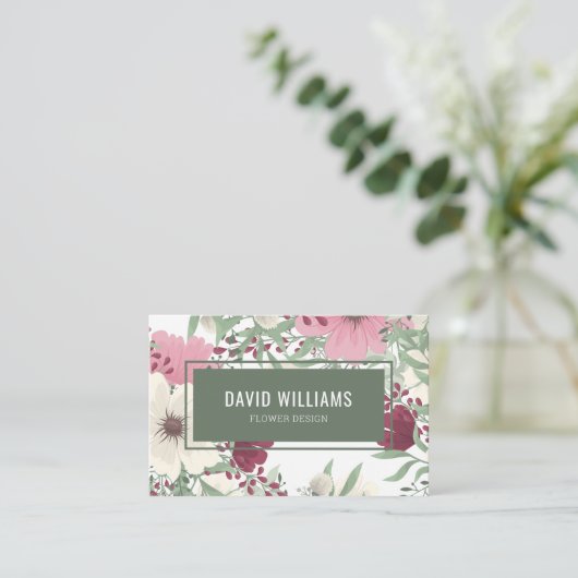 フローラモダン名刺 名刺 (スタンド正面)