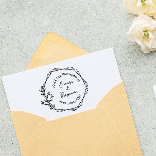 フローラモダン差出人住所、カップル ラバースタンプ