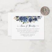 フローラモダン悔やみや弔慰葬儀ありがとう ノートカード (正面/裏面インサイチュ)