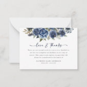 フローラモダン悔やみや弔慰葬儀ありがとう ノートカード (正面)