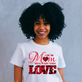 フローラモダン愛ママ母の日の女性 Tシャツ