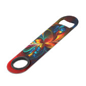 フローラモダン抽象芸術アートオレンジブルーパターン#14 スピード栓抜き (裏面アングル)