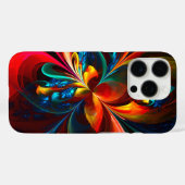 フローラモダン抽象芸術アートオレンジブルーパターン#14 Case-Mate iPhoneケース (裏面 (横))