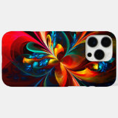 フローラモダン抽象芸術アートオレンジブルーパターン#14 Case-Mate iPhoneケース (裏面 (横))