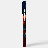 フローラモダン抽象芸術アートオレンジブルーパターン#14 Case-Mate iPhoneケース (裏面 / 左)