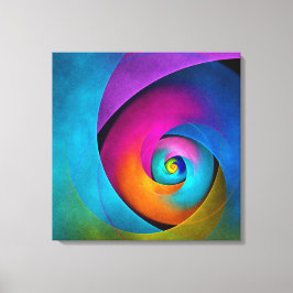 フローラモダン抽象芸術アートピンクブルーパターン#17 キャンバスプリント