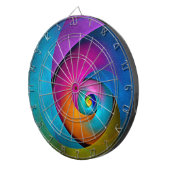 フローラモダン抽象芸術アートピンクブルーパターン#17 ダーツボード (正面右)