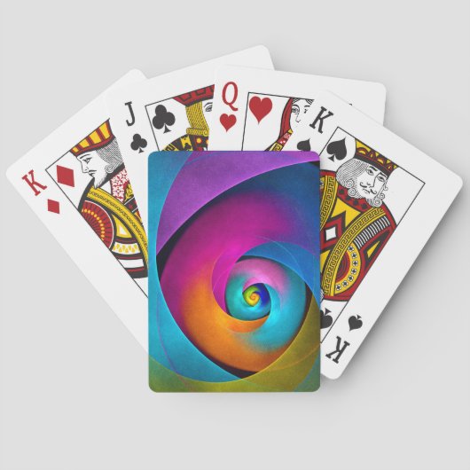 フローラモダン抽象芸術アートピンクブルーパターン#17 トランプ (裏面)