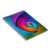 フローラモダン抽象芸術アートピンクブルーパターン#17 ノートブック (右側)