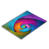 フローラモダン抽象芸術アートピンクブルーパターン#17 ノートブック (左側)