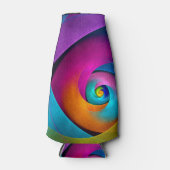 フローラモダン抽象芸術アートピンクブルーパターン#17 ボトルクーラー (正面)