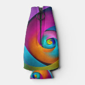 フローラモダン抽象芸術アートピンクブルーパターン#17 ボトルクーラー (裏面)